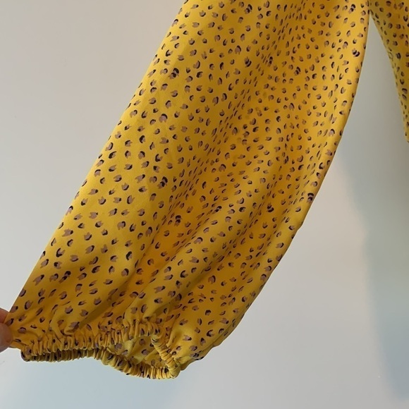 PLEIONE Boho Yellow & Lilac Long Sleeve Blouse Size Large - Picture 6 of 17